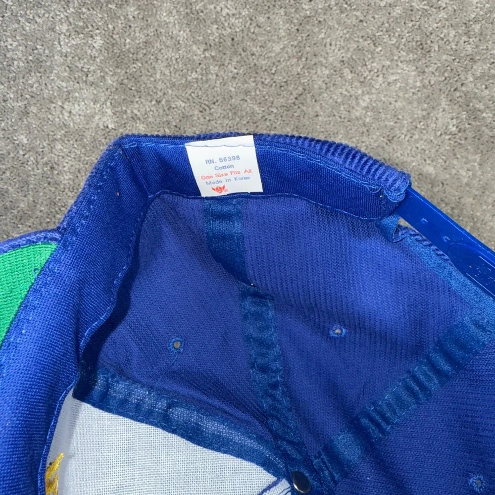 VTG Park City Utah Corduroy Ski‎ Hat Blue Yellow Embroidered Snapback Yupoong